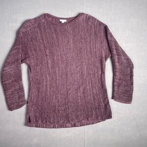 Pure Jill Knit‎ Pullover Sweater Lightweight Casual Purple Blend Size M